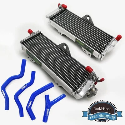 Radiador de aluminio + manguera azul para 85-88 Honda CR500R CR 500 R 1985-1988 1986 1987 Foto 1 de 4