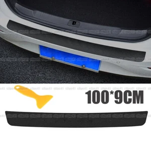 Black Carbon Fiber Car Rear Bumper Trunk Protector Sticker Trim Accessories - Bild 1 von 10