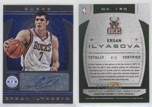 2013-14 Totally Certified Signatures Totally Blue /5 Ersan Ilyasova #130 Auto