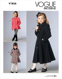 Vogue Sewing Pattern V1856 Children's Girls' Jacket Coat Size CL (6-7-8) UNCUT - Picture 1 of 3