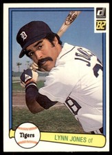 1982 Donruss Baseball Card Lynn Jones Detroit Tigers #542