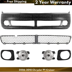 Front Bumper Cover Fascia & Fog Light Assembly For 2006-2010 Chrysler PT Cruiser - Picture 1 of 10
