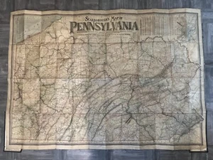 VTG The Scarborough Company Antique Map of Pennsylvania, Boston, MA, 1903 - Picture 1 of 9