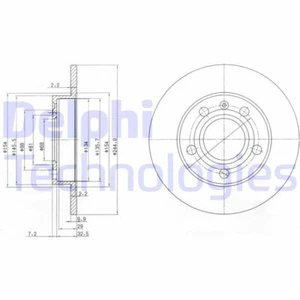 Coppia Dischi Freno Posteriori Delphi Audi 80, Coupè B3 e A4 B6,B7,B8 - Imagen 1 de 1