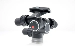 Manfrotto 405 3-Wege Schwenk- und Neigekopf mit Getriebe und 410PL Schnellwechselplatte - Bild 1 von 3
