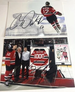 2 Brian Rolston Autographed Signed 5x7 Photos New Jersey Devils - Picture 1 of 3