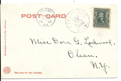 1906 - Litchfield, Michigan - Postmark on Postcard - Early Main Street - Jackson - Image 1 of 2