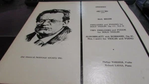 MAX REGER MHS LP 1878 PRELUDES AND FUGES PHILIPP NAEGELE RICHARD LAUGS - Bild 1 von 2