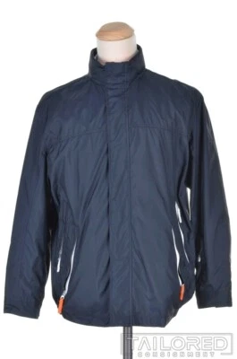 PAUL & SHARK Yachting Azul Sólido Poliéster Rompevientos Parka Chaqueta Abrigo - XL Foto 1 de 4