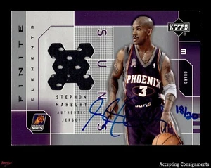 2002-03 Upper Deck Finite Elements Autograph Stephon Marbury 18/20 JERSEY AUTO - Picture 1 of 2