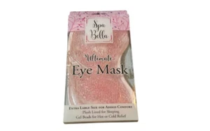 Spa Bella NEW Ultimate Eye Mask XL Adjusts  Pink Beads Hot Cold Sleep Use - Picture 1 of 3