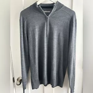 Smartwool L Quarter Zip Merino Wool Blend Pullover Outdoor Hiking Camping - Picture 1 of 7
