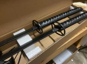 Handmade Cosplay Deadpool Ninja Katana Set Black and Carrying Back Strap - Picture 1 of 5