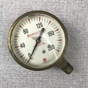Marquette de latón de colección Minneapolis Minnesota US GAUGE CO 0 - 200 Steampunk - Imagen 1 de 5