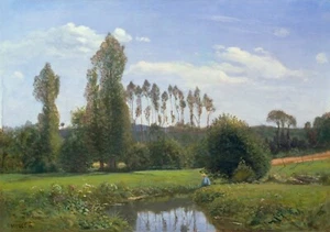 Claude Monet : "View at Rouelles" (1858) — Giclee Fine Art Print - Picture 1 of 7