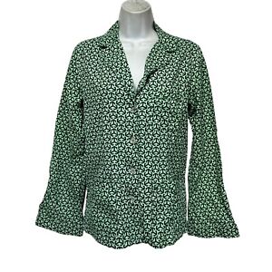 tory burch geometric button up long sleeve blouse Size XS