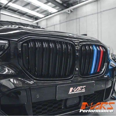 Gloss Black Bumper bar Grille Grill with 3 colour Stripes for BMW X5 G05 X5M F95 - image 1 of 4