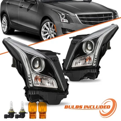  For 2013-2018 Cadillac ATS Halogen Headlamp Headlight Assembly - Image 1 of 4
