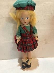 Vintage Wendy Ann Madame Alexander Composition Little Betty Scotch Doll 9" - Picture 1 of 10