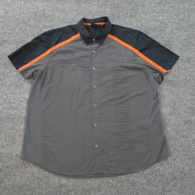 Camisa Harley Davidson Para Hombre 3XL Gris Logo Rendimiento Motociclista Mecánico Foto 1 de 4