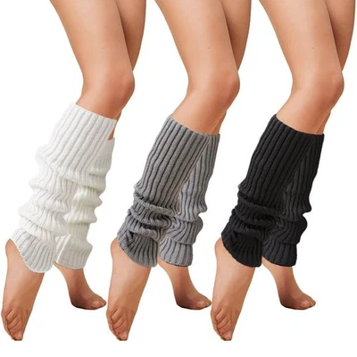Celiodd 3 Paar Winter Stulpen Damen Häkelarbeit Gestrickte Leg Warmers Modisc...