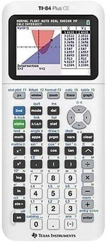 TI-84 Plus CE Color Graphing Calculator, White  - Image 1 of 1
