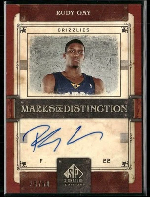 2006-07 SP Signature Edition #MD-RG Rudy Gay Marks of Distinction AUTO #/50 - Image 1 of 2