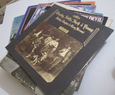 RECORD LOT 14 CLASSIC ROCK COUNTRY STYLE LP CSNY POCO NGDB BLACK OAK ARS CDB ETC - Image 1 of 4