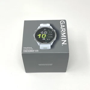 Garmin Forerunner 970 Titanium with Whitestone Case and Amp Yellow Band NEW - Picture 1 of 5