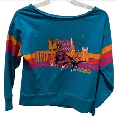 Sudadera Marvel Guardianes de la Galaxia con hombros descubiertos, talla mediana. Foto 1 de 4