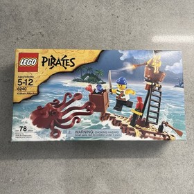 Lego Pirates 6240 Kraken Attackin' Octopus Parrot Raft Jewels Sword 78 Pieces