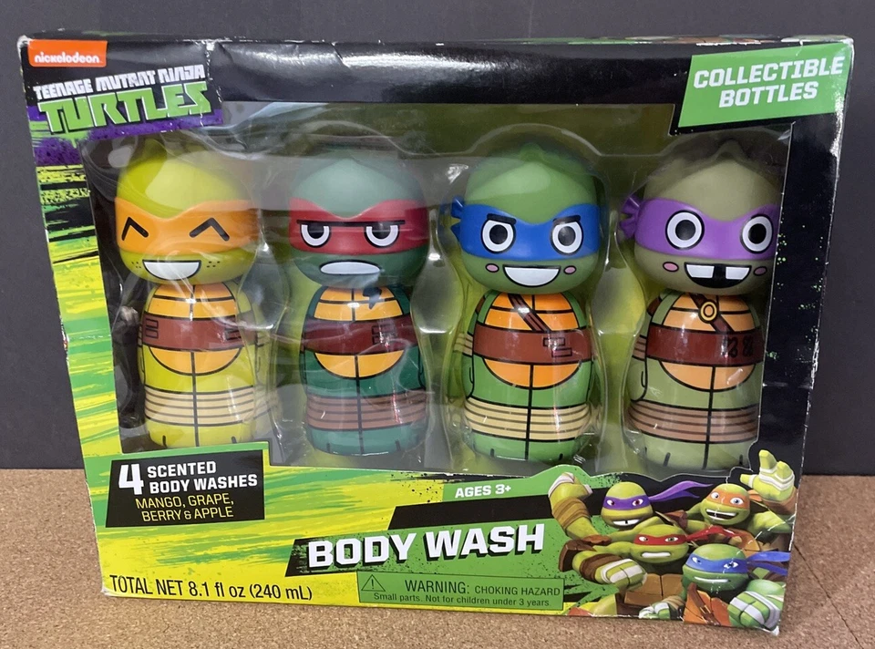 NIB Teenage Mutant Ninja Turtles Body Wash Gift Set of 4 Nickelodeon  - Image 1 of 2
