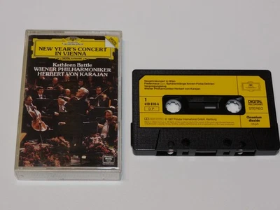 KARAJAN New Year's In Vienna CHROME/ PAPER LABEL CASSETTE Digital W.Germany - Image 1 of 4