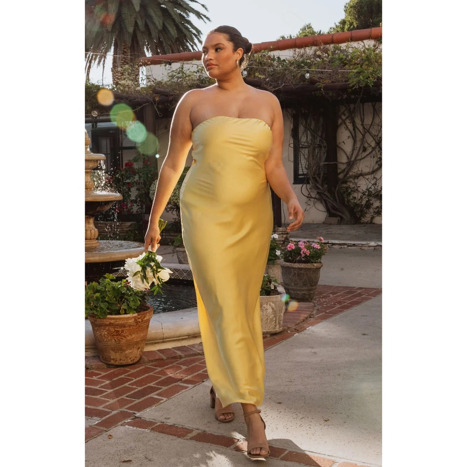 Vestido tubo Show Me Your Mumu Taylor amarillo talla XXL Foto 1 de 4