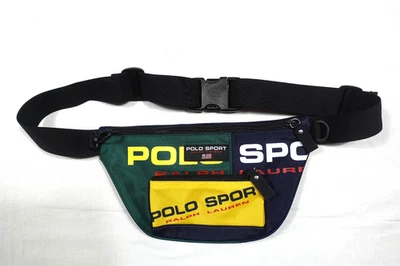 Polo Ralph Lauren Sport Crossbody Fanny Pack Waist Belt Zip Bag Patchwork NWOT - Image 1 of 4