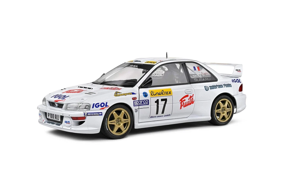 Solido 1999 Subaru Impreza 22b S5 WRC #17 Panizzi Rallye Monte Carlo White 1:18 - Image 1 of 1