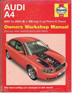 AUDI A4 B6 SERIE 1.8 2.0 PETROL & 1.9 DIESEL '01-04 REPAIR MANUAL *NEW HARDBACK* - Picture 1 of 1