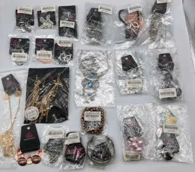 Paparazzi Jewelry Lot of 21 Pcs Earrings Necklaces Bracelets Sets - NOS - Image 1 of 4
