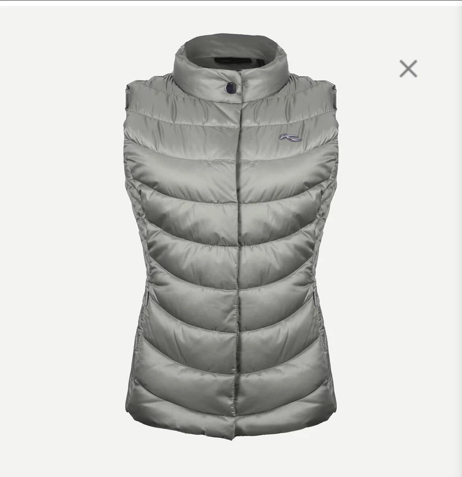 Kjus Upton Down Vest Womens IT38 US XS/S Magnetic Closure Sage Green