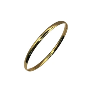 9ct 9k Yellow Gold Plain Oval Bangle 65mm x 57mm 4.5mm Wide 13.73 Grams. New - Picture 1 of 11