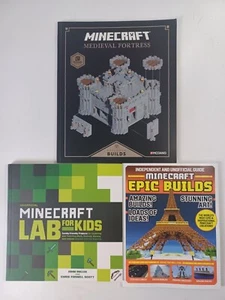 Minecraft: Epic Builds, Medieval Fortress and Lab for Kids Game Books Free Ship - Picture 1 of 15
