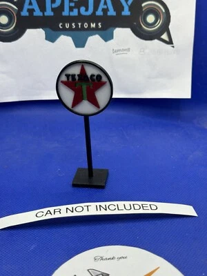 custom small TEXACO oil stand 1/64 diecast display Hot wheels Hw Matchbox m2  - Image 1 of 4