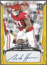 ANTON HARRISON 2023 Leaf Draft Rookie Autograph Gold Parallel RC Card #BA-JAH1