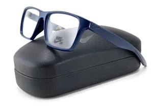 Nuevas gafas NIKE | 7112 (420) - Azul marino medianoche/lente de demostración transparente 53 mm ITALIA - Imagen 1 de 7