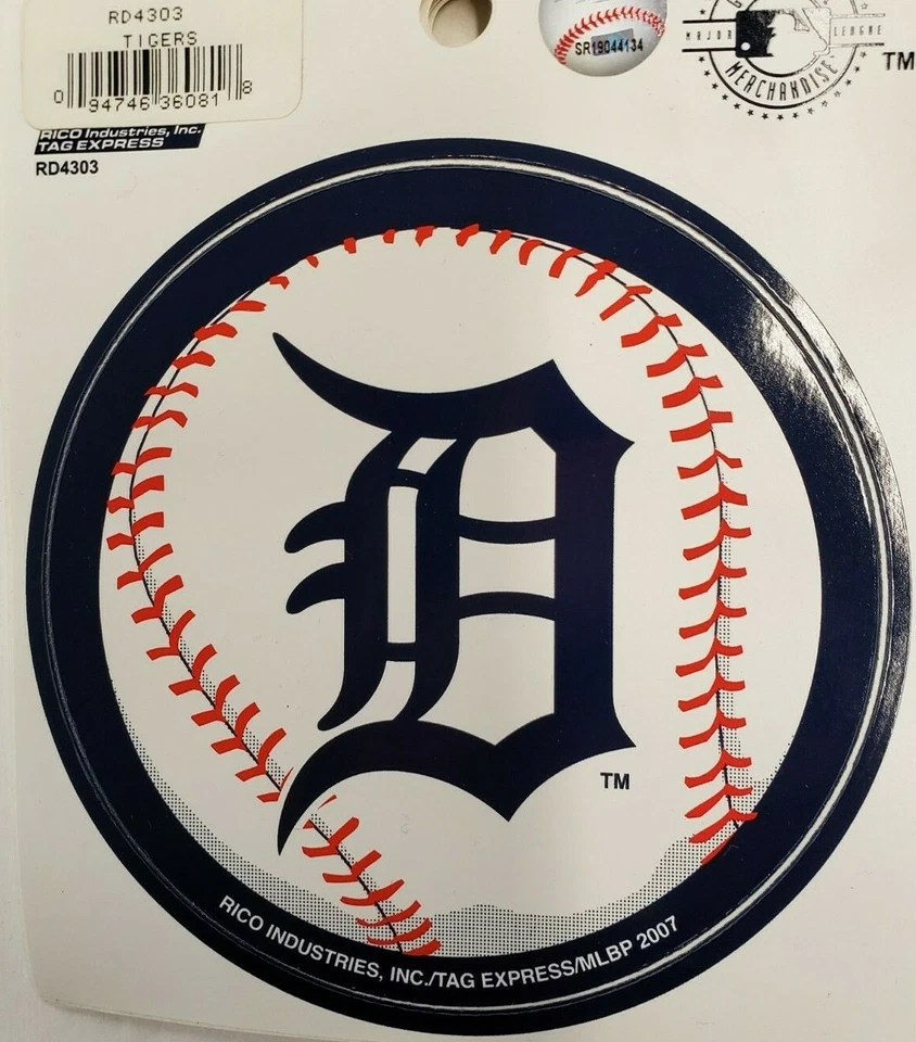 MLB Detroit Tigers 4 1/2" Round Vinyl Decal, NEW - Image 1 of 1