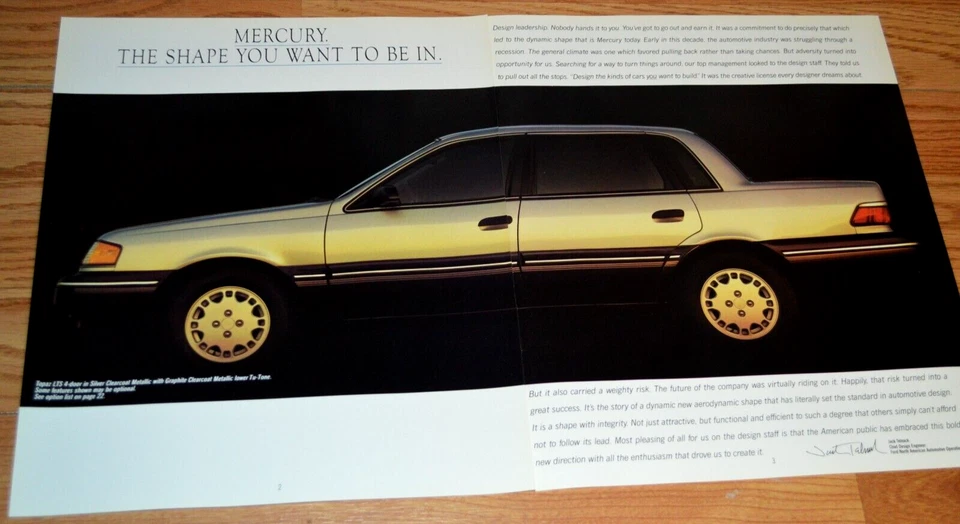 1988 MERCURY TOPAZ LTS ORIGINAL DEALER ADVERTISEMENT PRINT AD 88 - Image 1 of 1