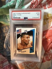 1987 Supersport Panini Mike Tyson Boxing Card RC Rookie PSA 7 Nr mint 