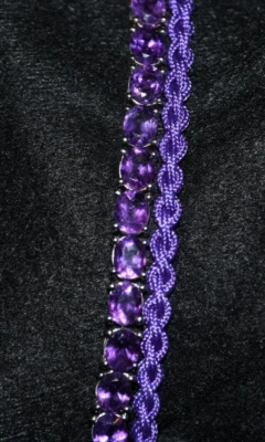 NYC II CHUCK CLEMENCY 3.10CT PÚRPURA AMATISTA CORDÓN AJUSTABLE PULSERA TENIS 3AB Foto 1 de 3