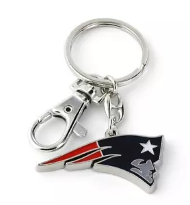 NFL New England Patriots 3D TEAM LOGO METAL KEYCHAIN KEYRING - Picture 1 of 1