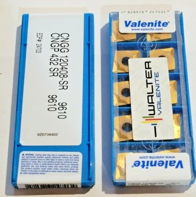 GNC 432 CNGG 120408 SR VP9610 VALENITA ** 10 INSERTOS ** PAQUETE GENUINO DE FÁBRICA ** Foto 1 de 2